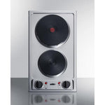 Summit 12" Wide 230V 2-Burner Solid Disk Cooktop - CSD2B230 - MyBBQDirect