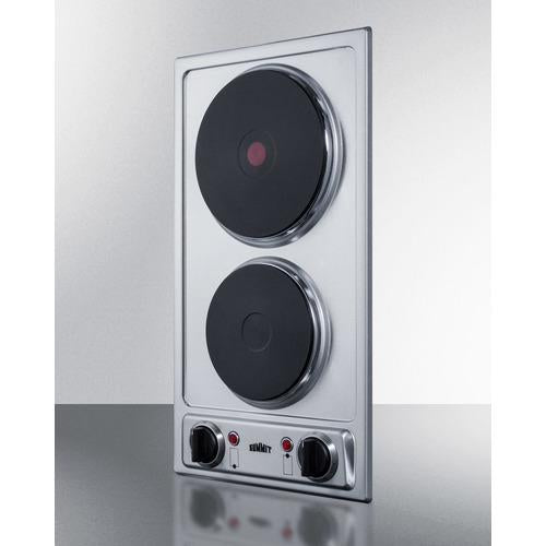Summit 12" Wide 230V 2-Burner Solid Disk Cooktop - CSD2B230 - MyBBQDirect