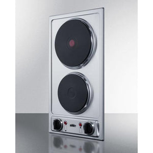 Summit 12" Wide 230V 2-Burner Solid Disk Cooktop - CSD2B230 - MyBBQDirect