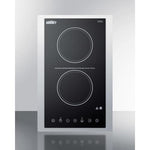 Summit 15" Wide 115V 2-Burner Radiant Cooktop - CR2B15T1BTK15 - MyBBQDirect