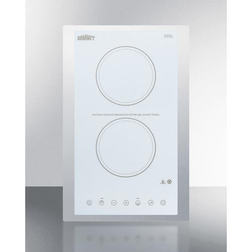 Summit 15" Wide 115V 2-Burner Radiant Cooktop - CR2B15T2WTK15 - MyBBQDirect