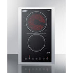 Summit 15" Wide 230V 2-Burner Radiant Cooktop - CR2B23T3BTK15 - MyBBQDirect