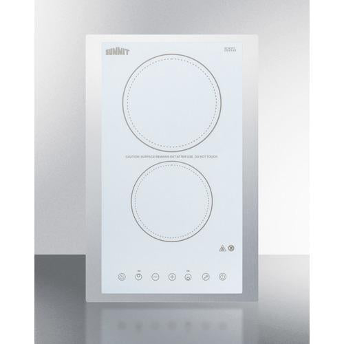 Summit 15" Wide 230V 2-Burner Radiant Cooktop - CR2B23T4WTK15 - MyBBQDirect