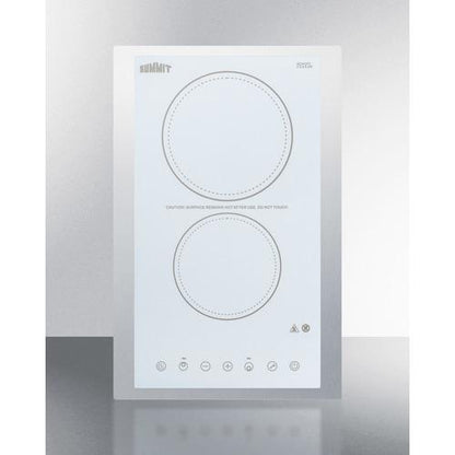 Summit 15" Wide 230V 2-Burner Radiant Cooktop - CR2B23T4WTK15 - MyBBQDirect