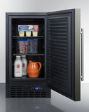Summit 18" Wide Built-In All-Refrigerator - FF1843BKS - MyBBQDirect