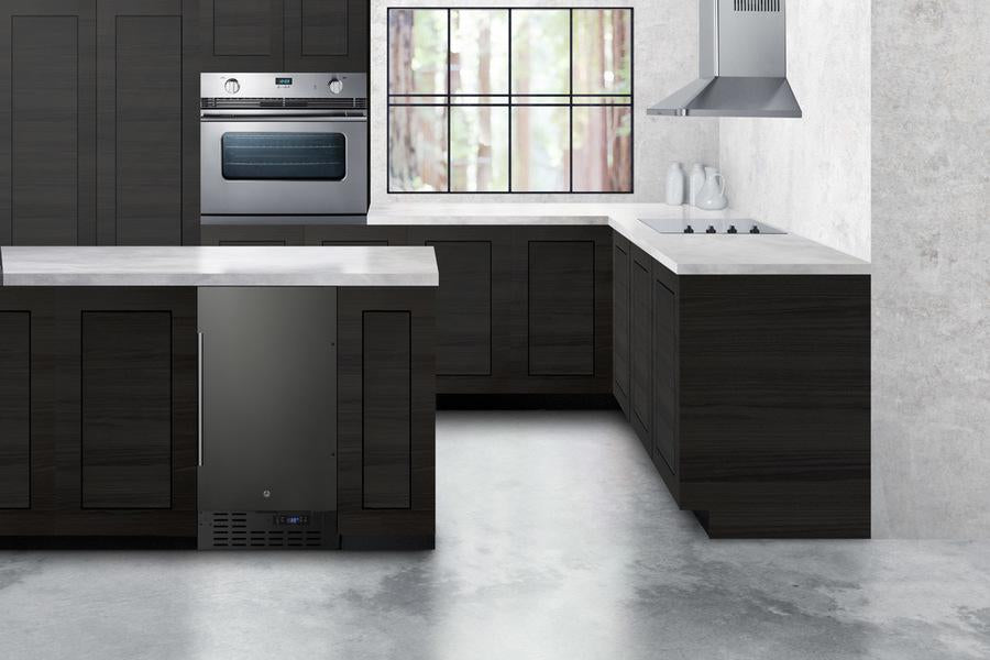 Summit 18" Wide Built-In All-Refrigerator - FF1843BKS - MyBBQDirect
