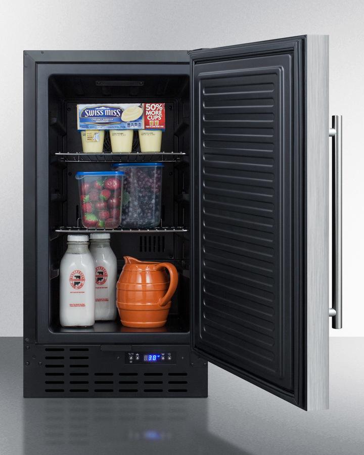 Summit 18" Wide Built-In All-Refrigerator - FF1843BSS - MyBBQDirect