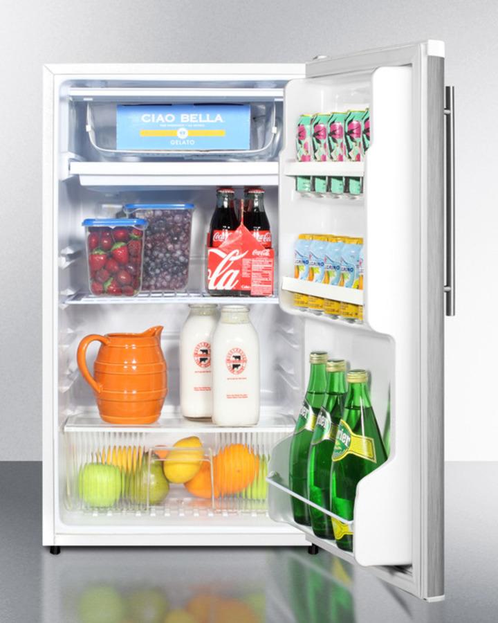 Summit 19" Wide Auto Defrost Refrigerator-Freezer With Thin Handle ADA Compliant - FF412ESSSHVADA