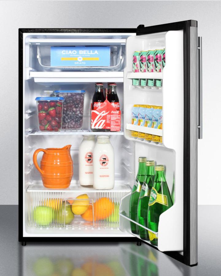 Summit 19" Wide Auto Defrost Refrigerator-Freezer With Thin Handle ADA Compliant - FF433ESSSHVADA - MyBBQDirect