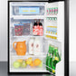 Summit 19" Wide Refrigerator-Freezer With Auto Defrost And Black Exterior - FF433ES