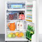 Summit 19" Wide Refrigerator-Freezer With Auto Defrost And White Exterior ADA Compliant - FF412ESADA - MyBBQDirect