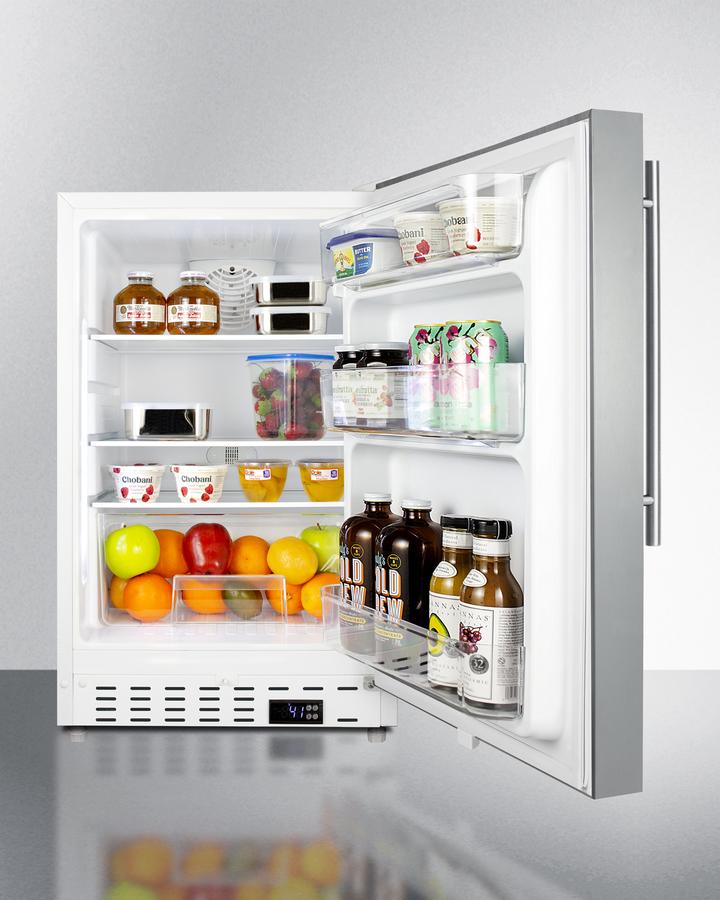 Summit 20" Wide Built-In All-Refrigerator ADA Compliant - ALR46WSSHV