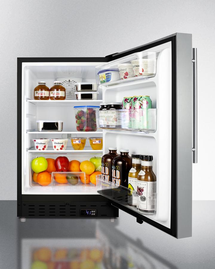 Summit 20" Wide Built-In All-Refrigerator ADA Compliant - ALR47BSSHV - MyBBQDirect