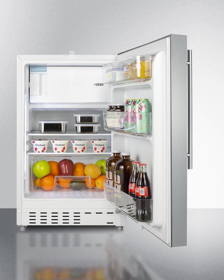 Summit 20" Wide Built-in Refrigerator-Freezer ADA Compliant - ALRF48CSSHV - MyBBQDirect