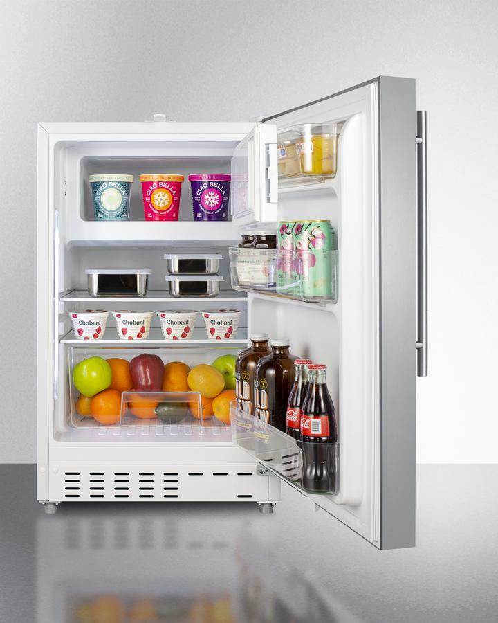 Summit 20" Wide Built-in Refrigerator-Freezer ADA Compliant - ALRF48CSSHV