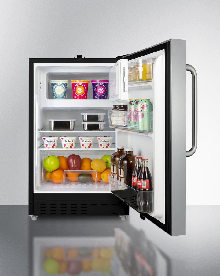 Summit 20" Wide Built-in Refrigerator-Freezer ADA Compliant - ALRF49BSSTB - MyBBQDirect