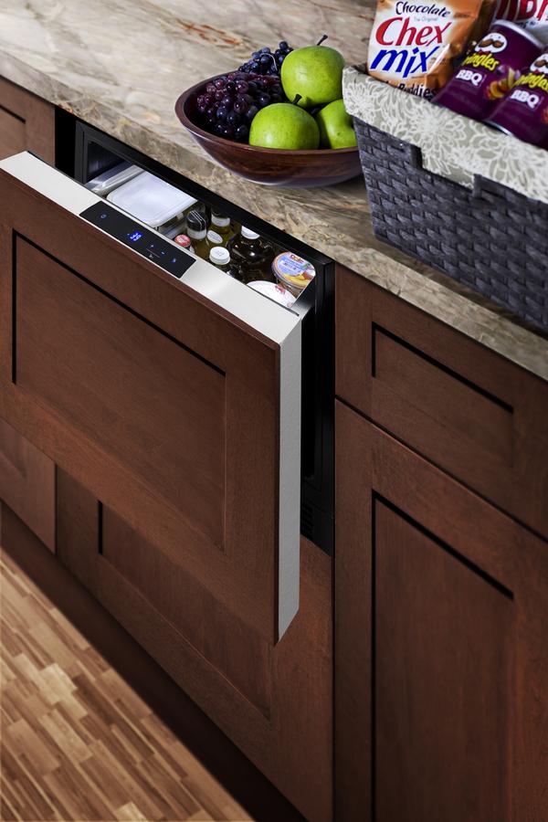 Summit 21.5" Wide Built-In Drawer Refrigerator - FF1DSS - MyBBQDirect