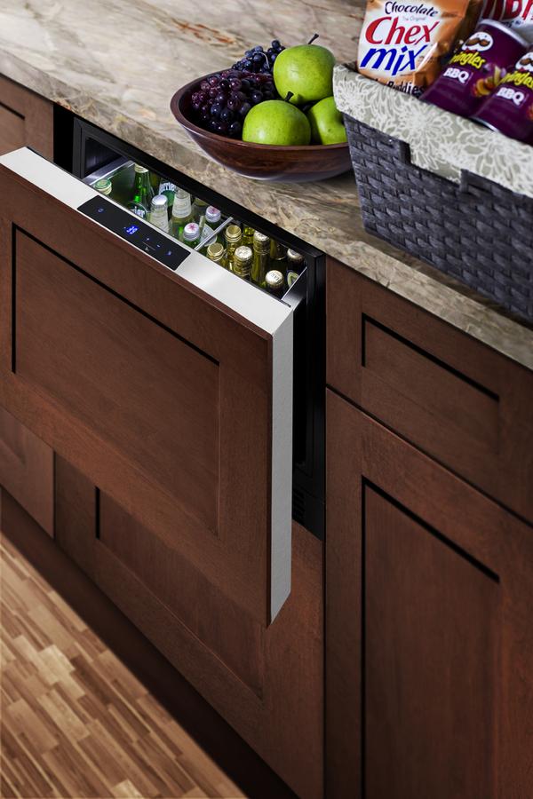 Summit 21.5" Wide Built-In Drawer Refrigerator - FF1DSS - MyBBQDirect