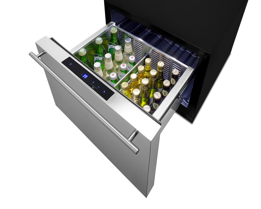 Summit 21.5" Wide Built-In Drawer Refrigerator - FF1DSS - MyBBQDirect