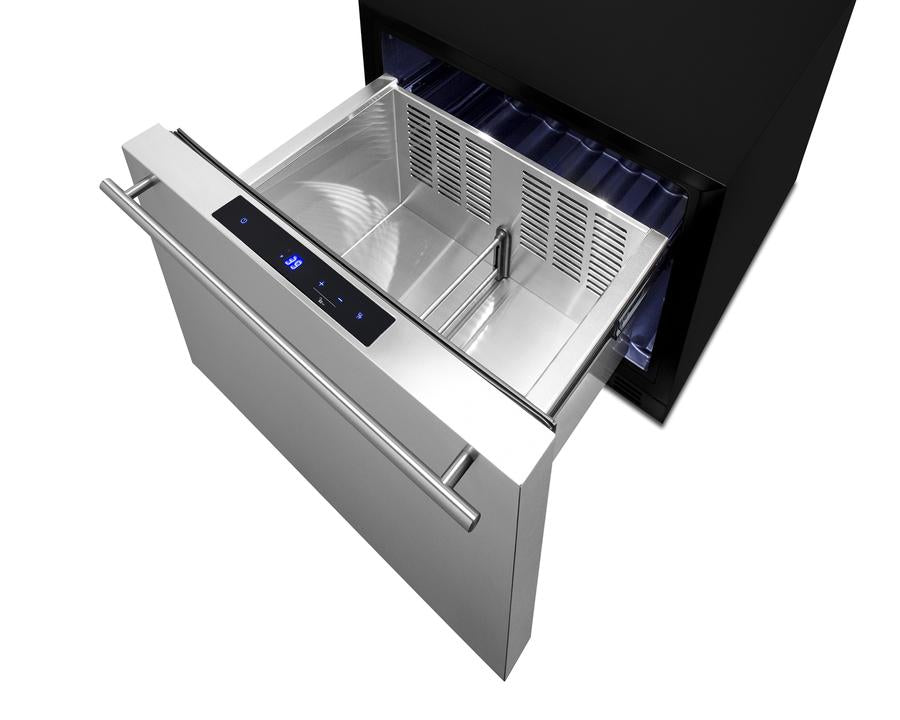 Summit 21.5" Wide Built-In Drawer Refrigerator - FF1DSS - MyBBQDirect