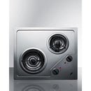 Summit 21" Wide 115V 2-Burner Coil Cooktop - CR2B122