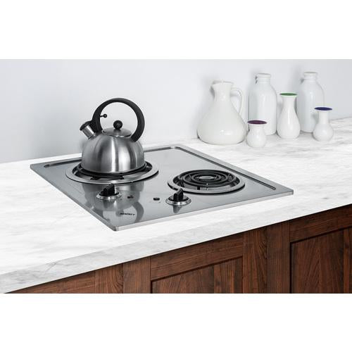 Summit 21" Wide 115V 2-Burner Coil Cooktop - CR2B122 - MyBBQDirect