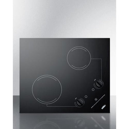 Summit 21" Wide 115V 2-Burner Radiant Cooktop - CR2B121 - MyBBQDirect