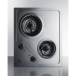 Summit 21" Wide 230V 2-Burner Coil Cooktop - CR2B224S - MyBBQDirect