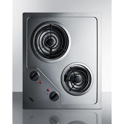 Summit 21" Wide 230V 2-Burner Coil Cooktop - CR2B224S - MyBBQDirect