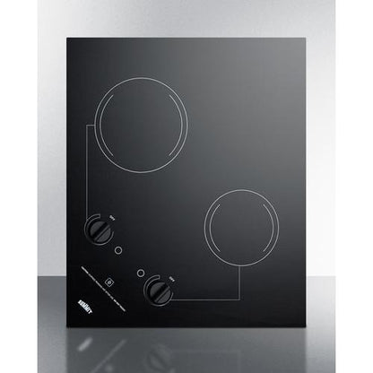 Summit 21" Wide 230V 2-Burner Radiant Cooktop - CR2B223G - MyBBQDirect