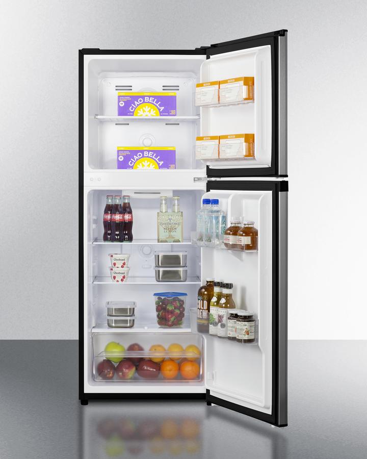Summit 22" Wide Frost-Free 7 Cu.Ft. Refrigerator-Freezer with a Stainless Steel Look - FF83PL - MyBBQDirect