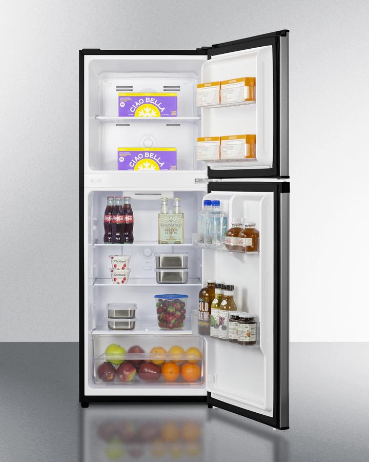 Summit 22" Wide Frost-Free 7 Cu.Ft. Refrigerator-Freezer with a Stainless Steel Look - FF83PL