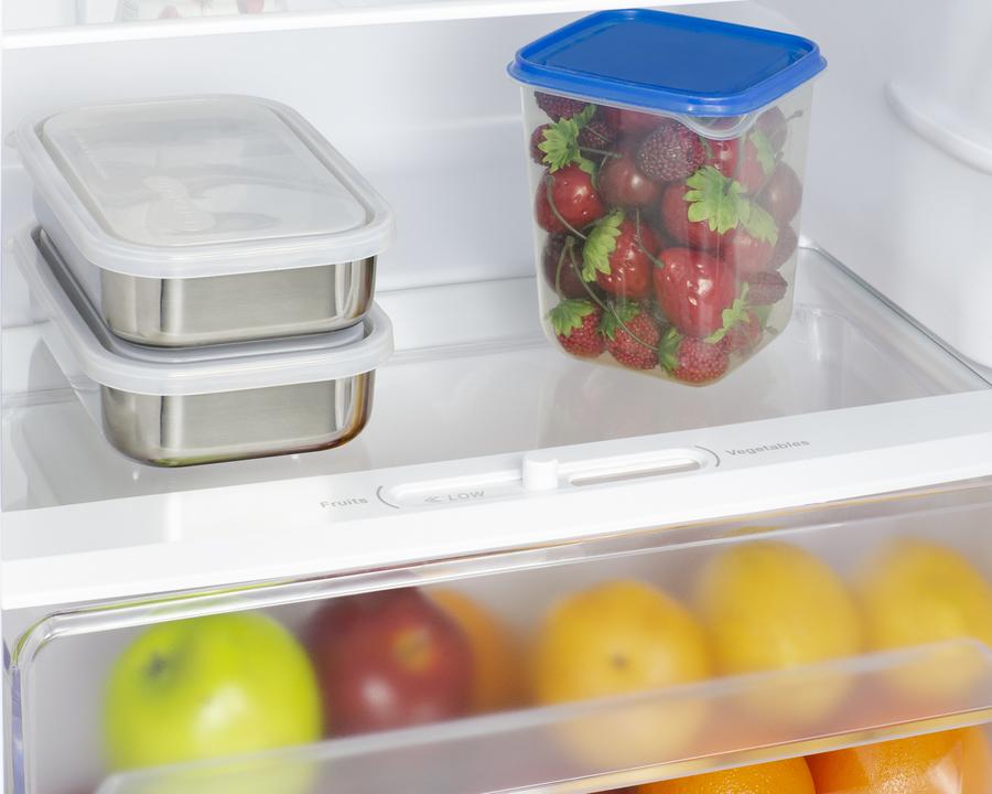 Summit 22" Wide Frost-Free 7 Cu.Ft. Refrigerator-Freezer with a Stainless Steel Look - FF83PL - MyBBQDirect