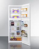 Summit 22" Wide Frost-Free 7 Cu.Ft. Refrigerator-Freezer in White - FF82W