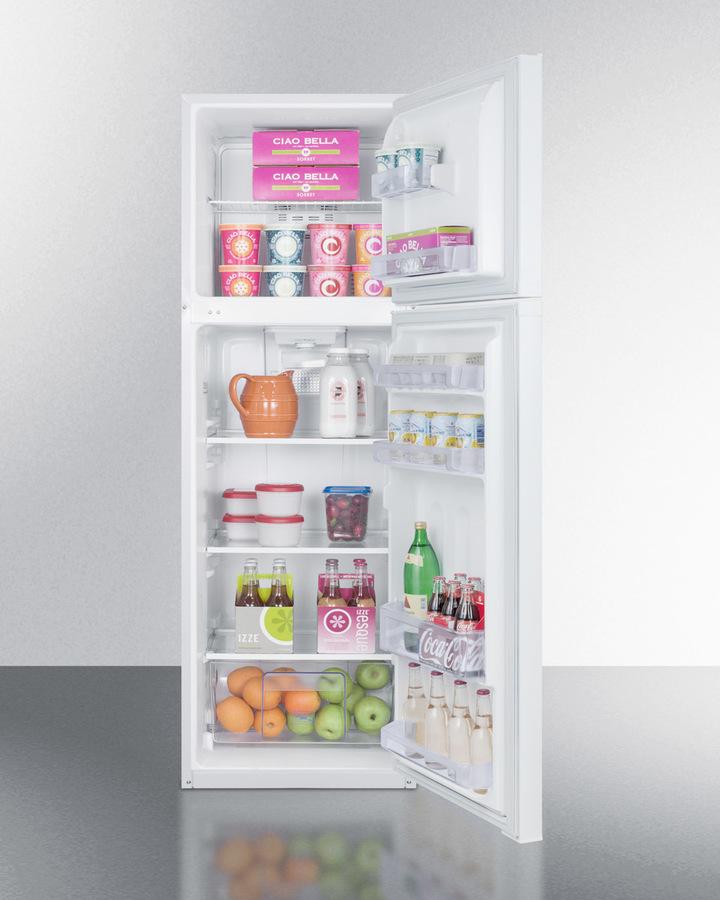 Summit 22" Wide Top Mount Refrigerator-Freezer in White - FF946W - MyBBQDirect
