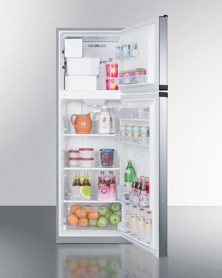 Summit 22" Wide Top Mount Refrigerator-Freezer With Icemaker - FF948SSIM - MyBBQDirect