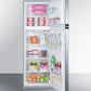 Summit 22" Wide Top Mount Refrigerator-Freezer with Platinum Cabinet and Stainless Steel Doors - FF948SS