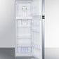 Summit 22" Wide Top Mount Refrigerator-Freezer with Platinum Cabinet and Stainless Steel Doors - FF948SS