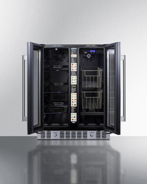 Summit 24" Built-In Dual-Zone Produce Refrigerator ADA Compliant - ALFD24WBVCSSPANTRY - MyBBQDirect
