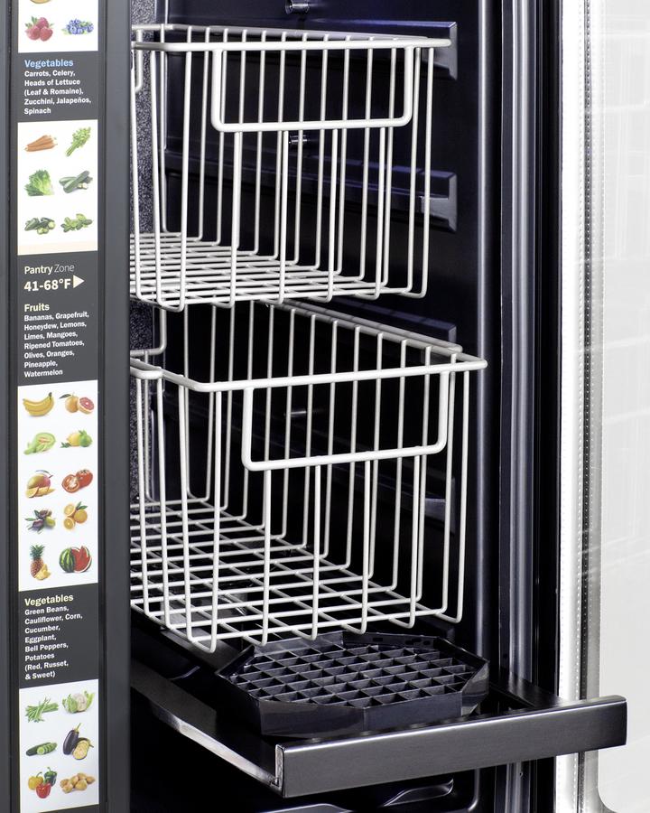 Summit 24" Built-In Dual-Zone Produce Refrigerator ADA Compliant - ALFD24WBVCSSPANTRY - MyBBQDirect