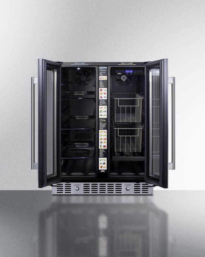 Summit 24" Built-In Dual-Zone Produce Refrigerator ADA Compliant - ALFD24WBVPANTRY - MyBBQDirect