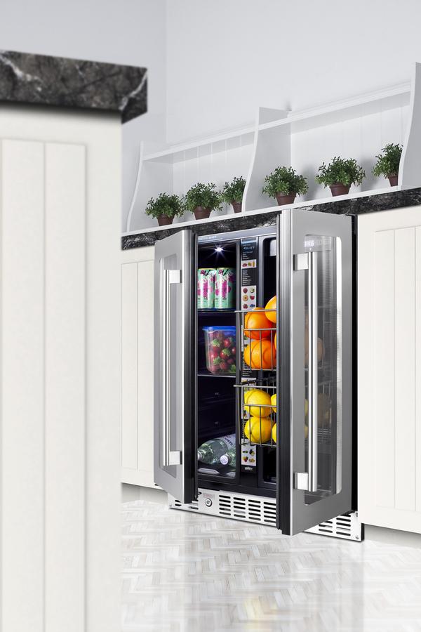Summit 24" Built-In Dual-Zone Produce Refrigerator ADA Compliant - ALFD24WBVPANTRY - MyBBQDirect