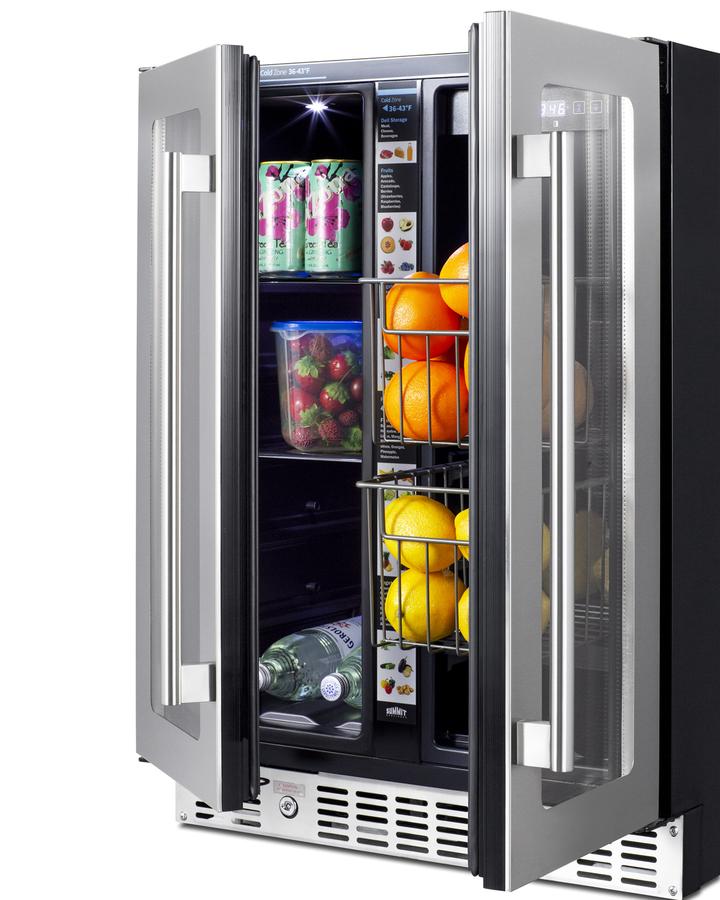Summit 24" Built-In Dual-Zone Produce Refrigerator ADA Compliant - ALFD24WBVPANTRY - MyBBQDirect