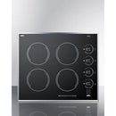 Summit 24" Wide 230V 4-Burner Radiant Cooktop - CR424BL