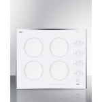 Summit 24" Wide 230V 4-Burner Radiant Cooktop - CR424WH - MyBBQDirect