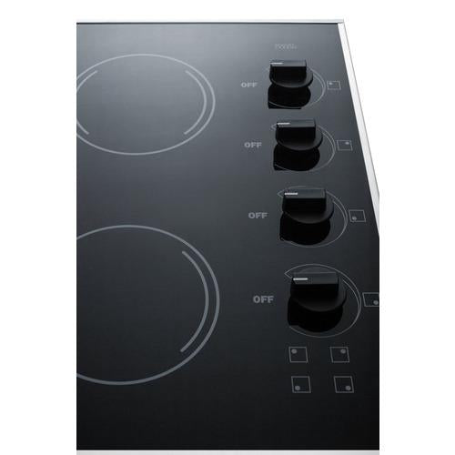Summit 24" Wide 230V 4-Burner Radiant Cooktop - CR425BL - MyBBQDirect