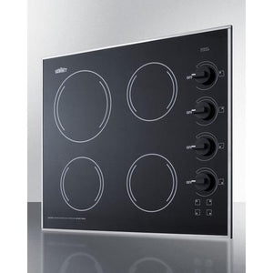 Summit 24" Wide 230V 4-Burner Radiant Cooktop - CR425BL - MyBBQDirect