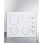 Summit 24" Wide 230V 4-Burner Radiant Cooktop - CR425WH - MyBBQDirect