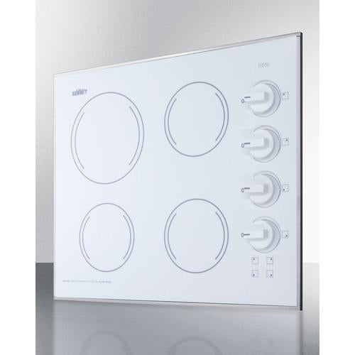 Summit 24" Wide 230V 4-Burner Radiant Cooktop - CR425WH - MyBBQDirect