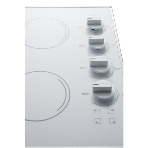 Summit 24" Wide 230V 4-Burner Radiant Cooktop - CR425WH - MyBBQDirect